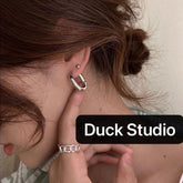 Oval Huggie Earrings