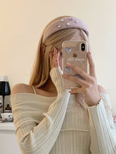 Textured Fuzzy Headband with Crystals