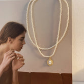 Pearl Double Chain Necklace