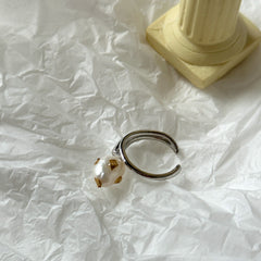 Duck Shape Siver Ring with Gold Plating