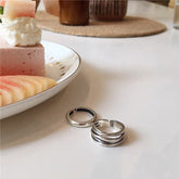 Bow-Tie Crystal Silver Ring