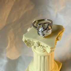 Silver-Plated Ring with Square Shape Pearl