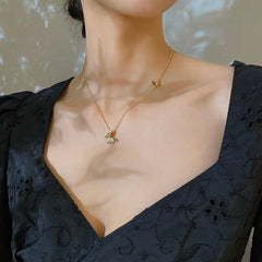 Gold Plated Butterfly Necklace