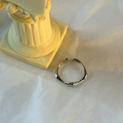 Silver-Plated Irregular Shape Ring