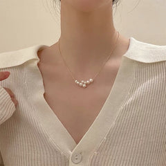 Gold Plated Pearl Necklace