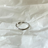 Silver-Plated Alphabets Ring