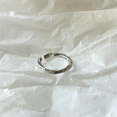 Silver-Plated Alphabets Ring