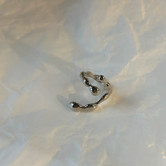 Silver-Plated Irregular Shape Ring