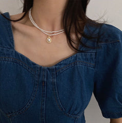 Pearl Double Chain Necklace