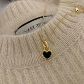 Gold Plated Heart Gemstone Necklace