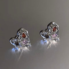 Silver Plated Textured Earrings