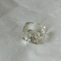 Transparent Ring with "Love" in Chinese