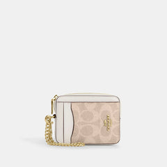 Coach Outlet Zip Card Case In Signature Canvas