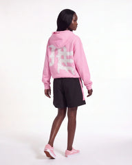 Mixed Emotions "End" Rhinestone Hoodie Pink