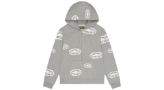Corteiz x Denim Tears Island Wreath Zip Hoodie Grey
