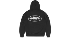 Corteiz Island Puff Print Zip Hoodie Black