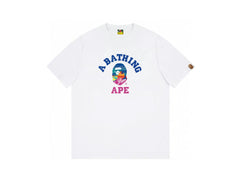 High version cross-border summer new trendy brand BAPE Little Ape Man letter seamless cylindrical 260G pure cotton short sleeved T-shirt (9)