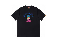 High version cross-border summer new trendy brand BAPE Little Ape Man letter seamless cylindrical 260G pure cotton short sleeved T-shirt (9)