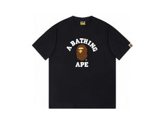 High version cross-border summer new trendy brand BAPE Little Ape Man letter seamless cylindrical 260G pure cotton short sleeved T-shirt (2)