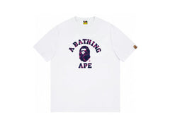 High version cross-border summer new trendy brand BAPE Little Ape Man letter seamless cylindrical 260G pure cotton short sleeved T-shirt (29)