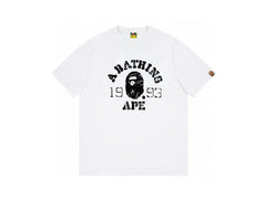 High version cross-border summer new trendy brand BAPE Little Ape Man letter seamless cylindrical 260G pure cotton short sleeved T-shirt (38)