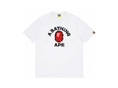 High version cross-border summer new trendy brand BAPE Little Ape Man letter seamless cylindrical 260G pure cotton short sleeved T-shirt (11)