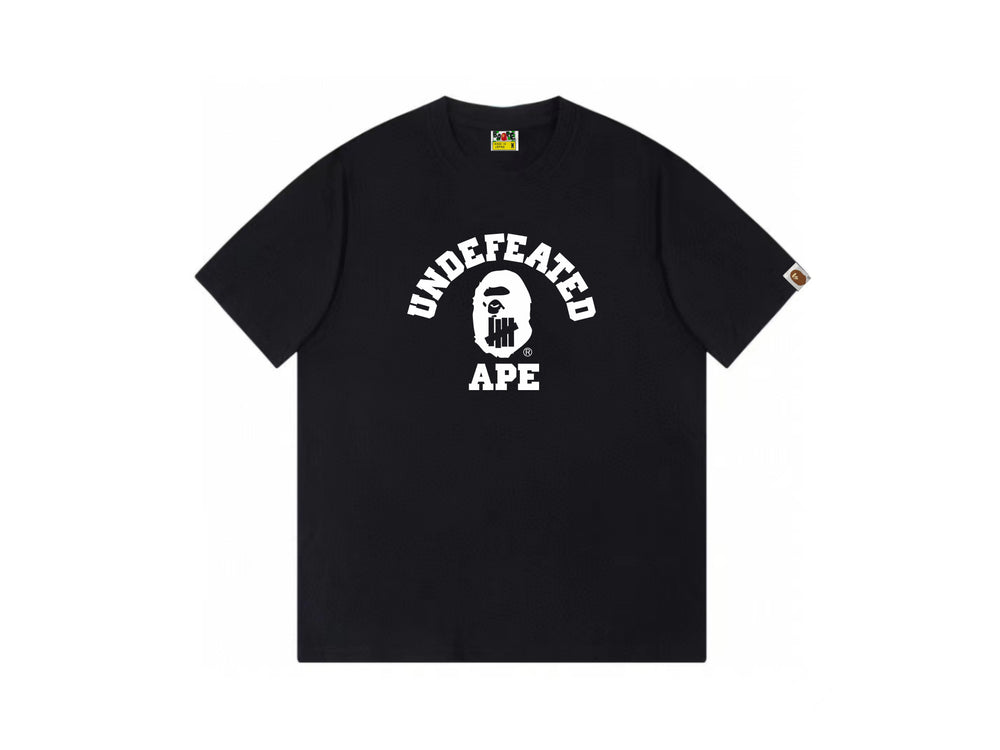 High version cross-border summer new trendy brand BAPE Little Ape Man letter seamless cylindrical 260G pure cotton short sleeved T-shirt (25)