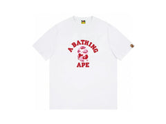High version cross-border summer new trendy brand BAPE Little Ape Man letter seamless cylindrical 260G pure cotton short sleeved T-shirt (35)