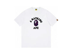 High version cross-border summer new trendy brand BAPE Little Ape Man letter seamless cylindrical 260G pure cotton short sleeved T-shirt (16)