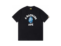 High version cross-border summer new trendy brand BAPE Little Ape Man letter seamless cylindrical 260G pure cotton short sleeved T-shirt (32)