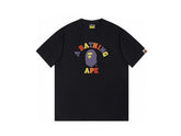 High version cross-border summer new trendy brand BAPE Little Ape Man letter seamless cylindrical 260G pure cotton short sleeved T-shirt (39)