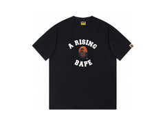 High version cross-border summer new trendy brand BAPE Little Ape Man letter seamless cylindrical 260G pure cotton short sleeved T-shirt (3)