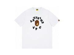 High version cross-border summer new trendy brand BAPE Little Ape Man letter seamless cylindrical 260G pure cotton short sleeved T-shirt (14)