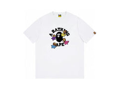 High version cross-border summer new trendy brand BAPE Little Ape Man letter seamless cylindrical 260G pure cotton short sleeved T-shirt (18)