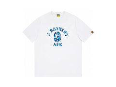 High version cross-border summer new trendy brand BAPE Little Ape Man letter seamless cylindrical 260G pure cotton short sleeved T-shirt (22)