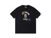 High version cross-border summer new trendy brand BAPE Little Ape Man letter seamless cylindrical 260G pure cotton short sleeved T-shirt (8)