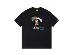 High version cross-border summer new trendy brand BAPE Little Ape Man letter seamless cylindrical 260G pure cotton short sleeved T-shirt (8)