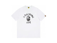 High version cross-border summer new trendy brand BAPE Little Ape Man letter seamless cylindrical 260G pure cotton short sleeved T-shirt (30)
