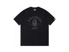 High version cross-border summer new trendy brand BAPE Little Ape Man letter seamless cylindrical 260G pure cotton short sleeved T-shirt (38)