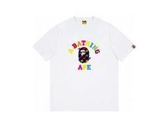 High version cross-border summer new trendy brand BAPE Little Ape Man letter seamless cylindrical 260G pure cotton short sleeved T-shirt (21)