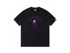 High version cross-border summer new trendy brand BAPE Little Ape Man letter seamless cylindrical 260G pure cotton short sleeved T-shirt (29)