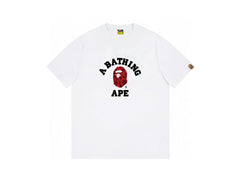High version cross-border summer new trendy brand BAPE Little Ape Man letter seamless cylindrical 260G pure cotton short sleeved T-shirt (15)