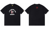 High version cross-border summer new trendy brand BAPE Little Ape Man letter seamless cylindrical 260G pure cotton short sleeved T-shirt (19)