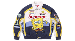 Supreme x SpongeBob SquarePants Jeff Hamilton Racing Jacket White