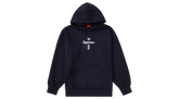 Supreme Cross Box Logo Hoodie Navy (P)