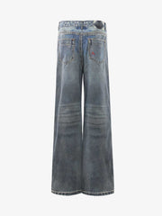 Vintage 3D Appliqué Denim Jeans