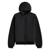 Fear Of God Essentials Heavy Fleece Black Zip-Up Hoodie (FW24)