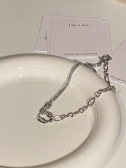 Silver Plated Diamond Choker