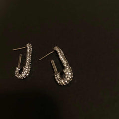 Clip Shape Silver Plated Earrings