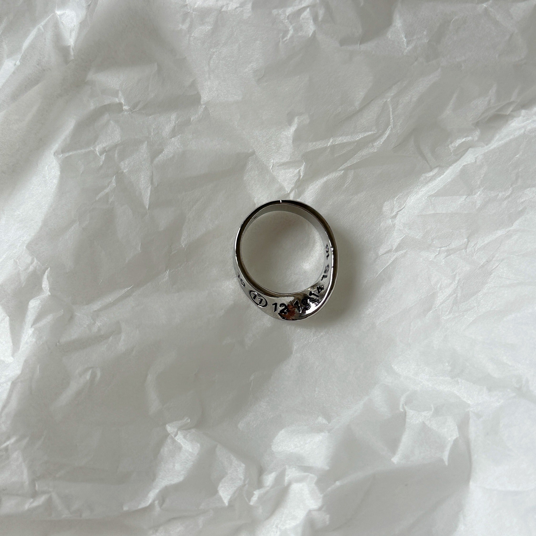 Silver-Plated Ring with Numbers